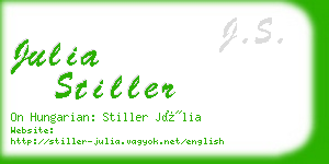 julia stiller business card